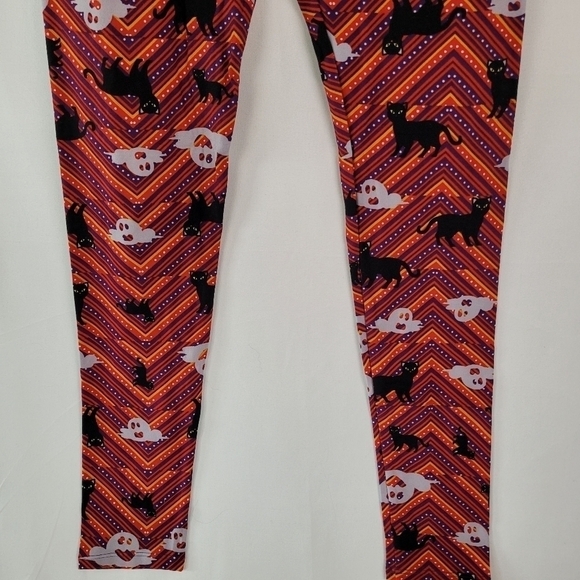 NWT LuLaRoe Simply Comfortable Cats and Ghosts Pants One Size See Measurements - Picture 3 of 9